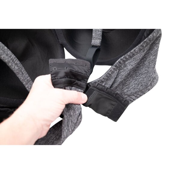 Lane Bryant Cacique T-Shirt Bra 46C Gray Lace Trim Lightly Lined Full Coverage - Picture 7 of 12